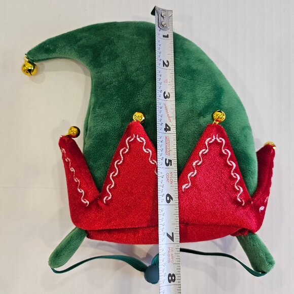 Set Of Two Merry and Bright Holiday Elf Pet Hats Large/Extra Large Sizes - Picture 8 of 9